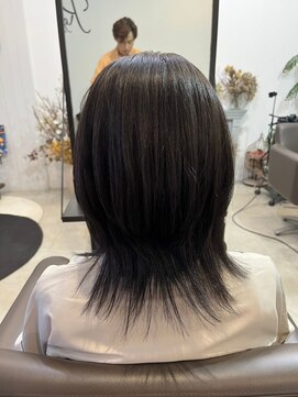 レポヘアー(Repos hair) 20代30代40代大人美人小顔ブリーチなしウルフアッシュブラック