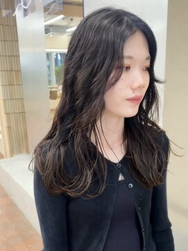 パークレーン アイス イヴェン(park lane ICI yeven) ロングパーマレイヤーカットニュアンスパーマコテ巻き風パーマ