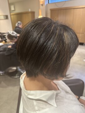 ユウヘアー 石川橋店(U Hair) デザインカラー＆丸みショートボブ