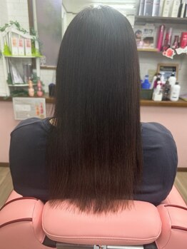 アクール(A COEUR)の写真/髪質に合った薬剤で施術してくれるからダメージを最小限に抑えて理想のストレートに♪