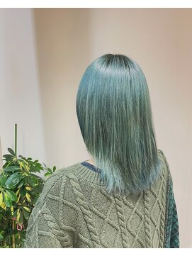 ネオンズ 南郷18丁目店(NEON´S) 【札幌白石　ハイトーンカラー（ミントグリーン）】　松本　凌弥