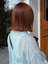 ニュイ(NUIT)&nbsp;ダブルカラーオレンジベージュカラーケアブリーチレイヤーカット