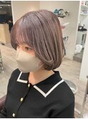 ショート/ショートボブ/ハイライト/切りっぱなし/博多