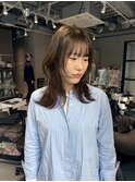 こなれ前髪ミニウルフレイヤーカット小顔顔周りカット