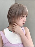 【GEEKS渋谷】ショートウルフ/ミルクティーベージュ/秋ヘア/ボブ