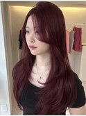 韓国ヘアーハッシュカットレイヤーカットハイライトカラー