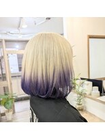 ナチュラル 南越谷店(Natural)&nbsp;ミニボブ/デザインカラーパープル