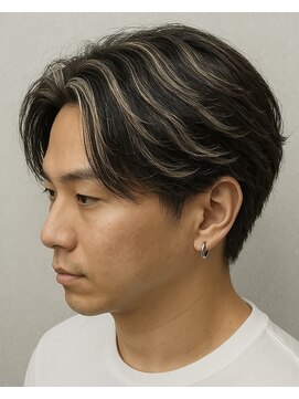 ポート 浦和(PORT) 浦和メンズハイライトカラーメッシュカラーセンターパート