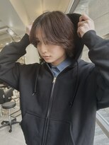 メゾンアクア 表参道(Maison ACQUA)&nbsp;=メンズボブ/フェザーパーマ／MEN’S HAIR/ダークブラウン