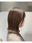 ナチュラル外ハネ×柔らかブラウン