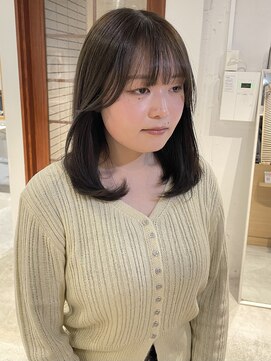 コフィー バイ メルト 吉祥寺(cofy by melt) 【松本咲花】ブリーチなしダブルカラーオリーブグレージュ透明感