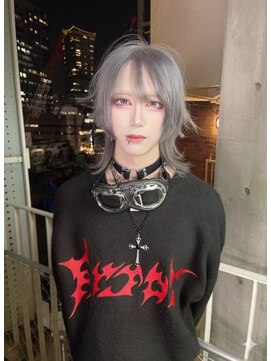 アールイーバイインク 渋谷(Re. by INK.) ニュアンスウルフリバースセンターパートニュアンスパーマ渋谷