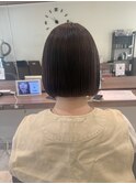 首が綺麗に見える切りっぱなしボブ