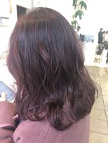 ロベック モトヤマ(Lobec MOTOYAMA)&nbsp;レイヤーミディアムなブリーチなしブロッサムピンクカラー