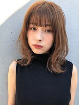 アグノス 青山(Agnos) 大人かわいいボブ カーキグレージュ フェザーバング"