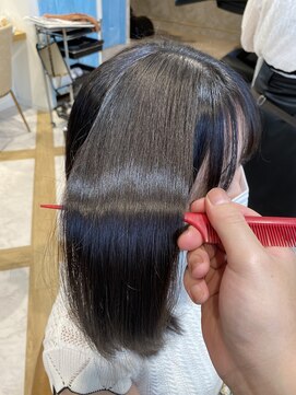 ロンド ストラーダ 心斎橋(Lond strada) シルキーベージュ×グレージュカラー【髪質改善/縮毛矯正】