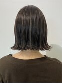 20代30代☆オリーブアッシュ大人可愛い小顔ショート外ハネボブ