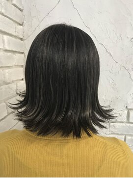 エクラート リラ 立川店(ECLART lilas.) 軽め外はねボブ+ハイライトカラー【ケアブリーチ/コテ巻き】