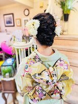 美容室 ティンカーベル&nbsp;編み込みシニヨンヘア