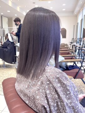 クアトログランシュ ひたちなか店(QUATRO×GranCieux) ラベンダーグレージュ 【ひたちなか/ブリーチ】