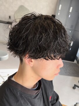 アビー(ABEY) 波巻きスパイラルパーマ刈り上げマッシュ