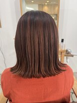 サロン(SALON) パツっとボブ＋テラコッタオレンジカラー