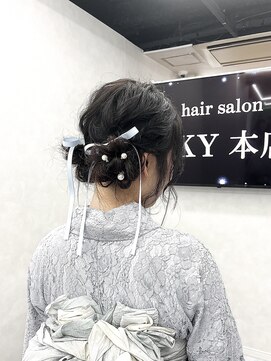 スカイ 本店(SKY) zuru_ツインテールお団子アレンジ