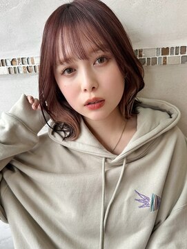 シルクレイ 新宿店(Silk-lei) ☆くびれボブインナーカラー ピンクベージュ 新宿