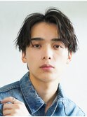 渋谷アップバングセンターパート波巻きスパイラルパーマツイスパ