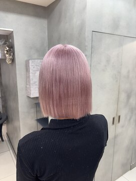 ヴェイン 渋谷(vain) ピンクベージュ×ボブカット