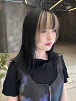 ピークアブー 原宿ハラカド(PEEK-A-BOO) 姫カット/デザインカラー/インナーカラー/外ハネボブ/ブロンド