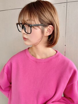 ジーナ 名駅(XENA.) ハッシュボブ/ナチュラルブラウン/ラウンドバング/髪質改善★110