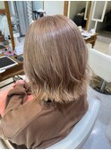ベージュ×ボブ11.5デザインカラー