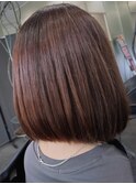 20代30代40代/白髪ぼかし/ハイライト/前下がりボブ/こなれ感◎