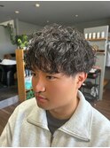 波巻きパーマ