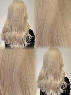 ベレーザ 渋谷(BELEZA) 17454ホワイトブロンドミルクティーグレーブラウン全頭ブリーチ