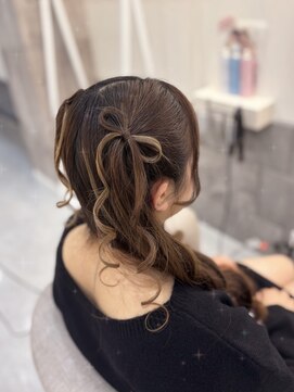 ヘア サロン クラン ソア 心斎橋店(hair salon clan soar) ハーフツインリボン