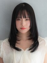 アース 三田南ウッディタウン店(HAIR&MAKE EARTH)&nbsp;大人可愛い切りっぱなしひし形レイヤーカット