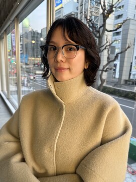 キルトプラスリム(Qilt+LIM) ドライな質感のパーマにボブ