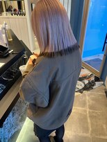 アース 郡山コスモス通り店(HAIR&MAKE EARTH)&nbsp;ラベージュ×切りっぱなしストレートボブ