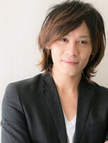 グルーミングサロン バーバー キャッスル 北浦和西口(Grooming salon Barber Castle)&nbsp;20代30代七三分け束感ハイトーンカラー大人ウルフY北浦和