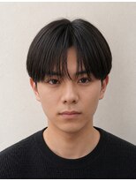 グロウ 天神店(growth)&nbsp;シースルーコンマバングナチュラルマッシュツーブロック刈り上げ