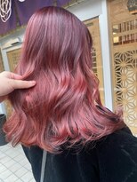 序 by coma academy salon&nbsp;【序中野】ツヤ感ピンクウェーブヘア
