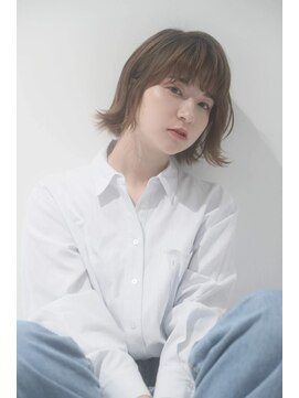 ソワン ドゥ ブレス 立花店(soin de brace) ワンカール切りっぱなしボブ/ココアベージュ