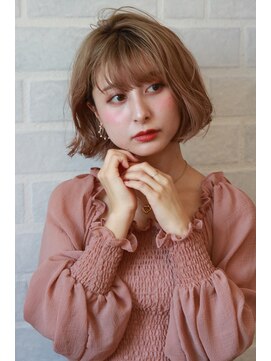 ブリーチ ラボ エーアイ 原宿店(BLEACH LABO Ai) 20代30代40代50代 色っぽふんわりショートの重軽ウェーブヘア♪