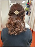 ハーフアップ