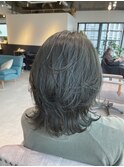 くびれレイヤー　グレイカラー白髪染め白髪ぼかし40代50代