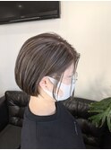 ワンプロセスハイライトショートボブ