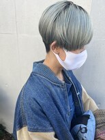 ビビト(bibito)&nbsp;bibitoダブルカラー　ミントグリーン　ペール　マッシュショート