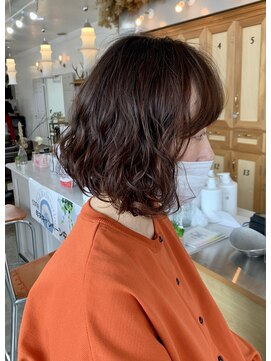 ユラギフロムユイマァル 水島店(YURAGI from YUIMARL) ボブ×ウェーブ